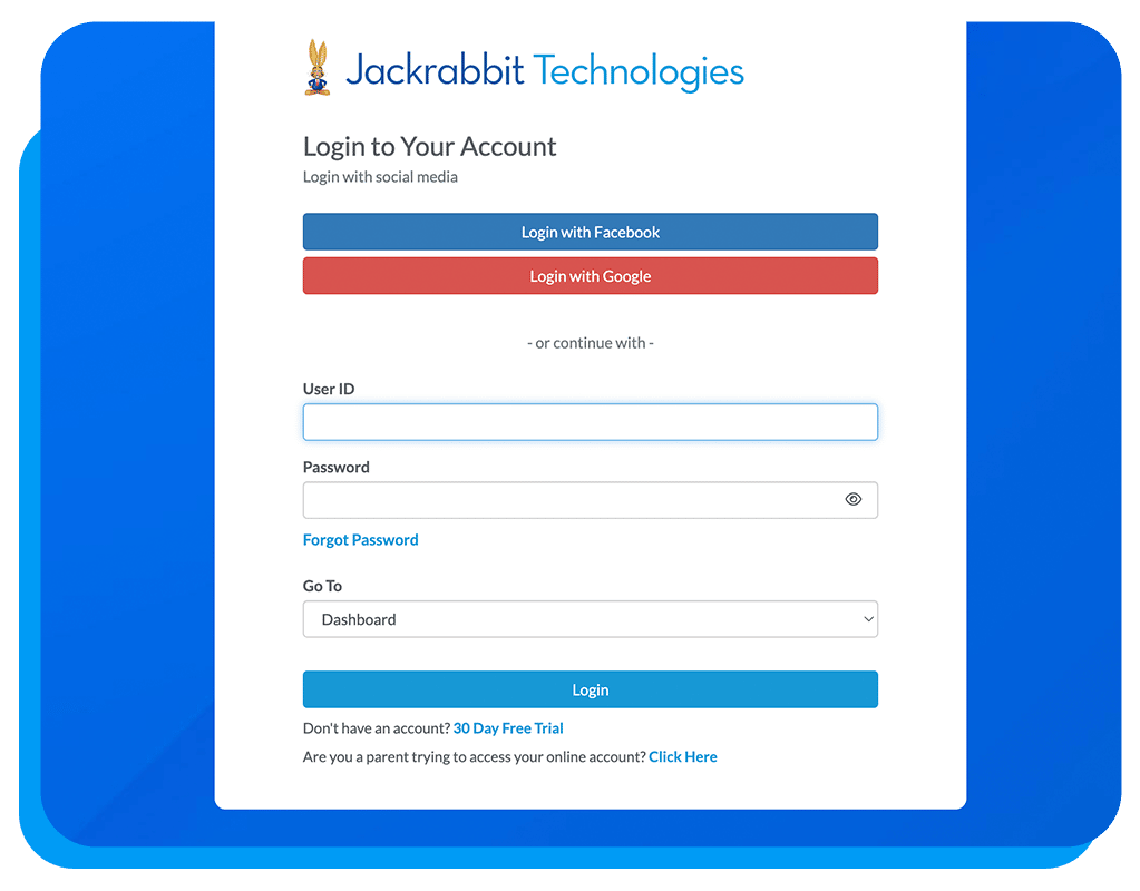 Jackrabbit Care Login Screen v1