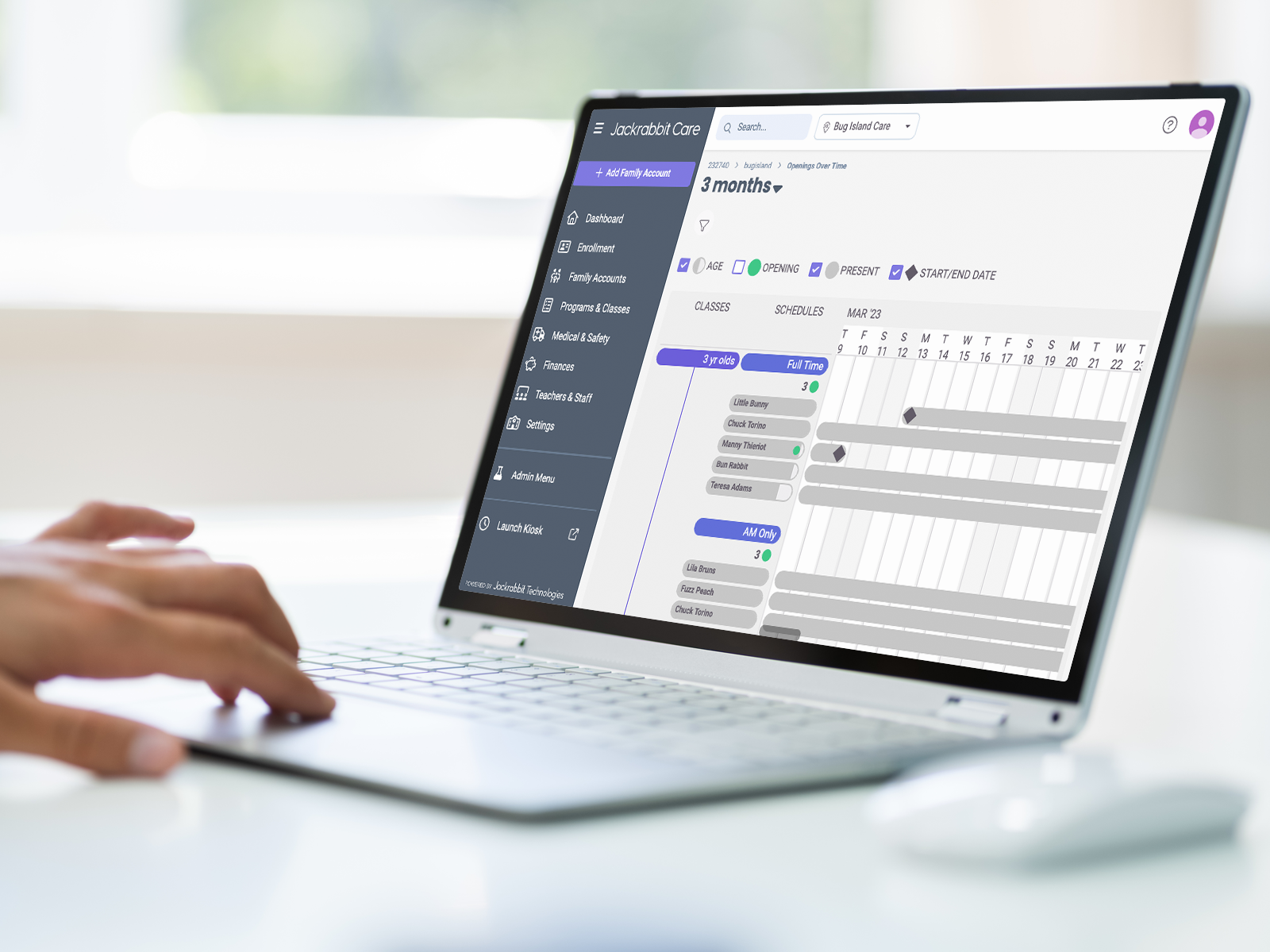 Jackrabbit Care waitlist enrollment screenshot