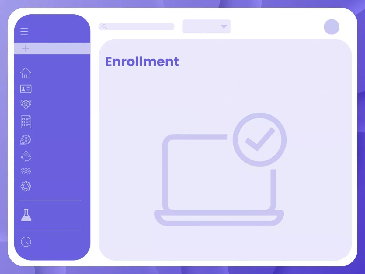 Jackrabbit Care mockup enrollment screen