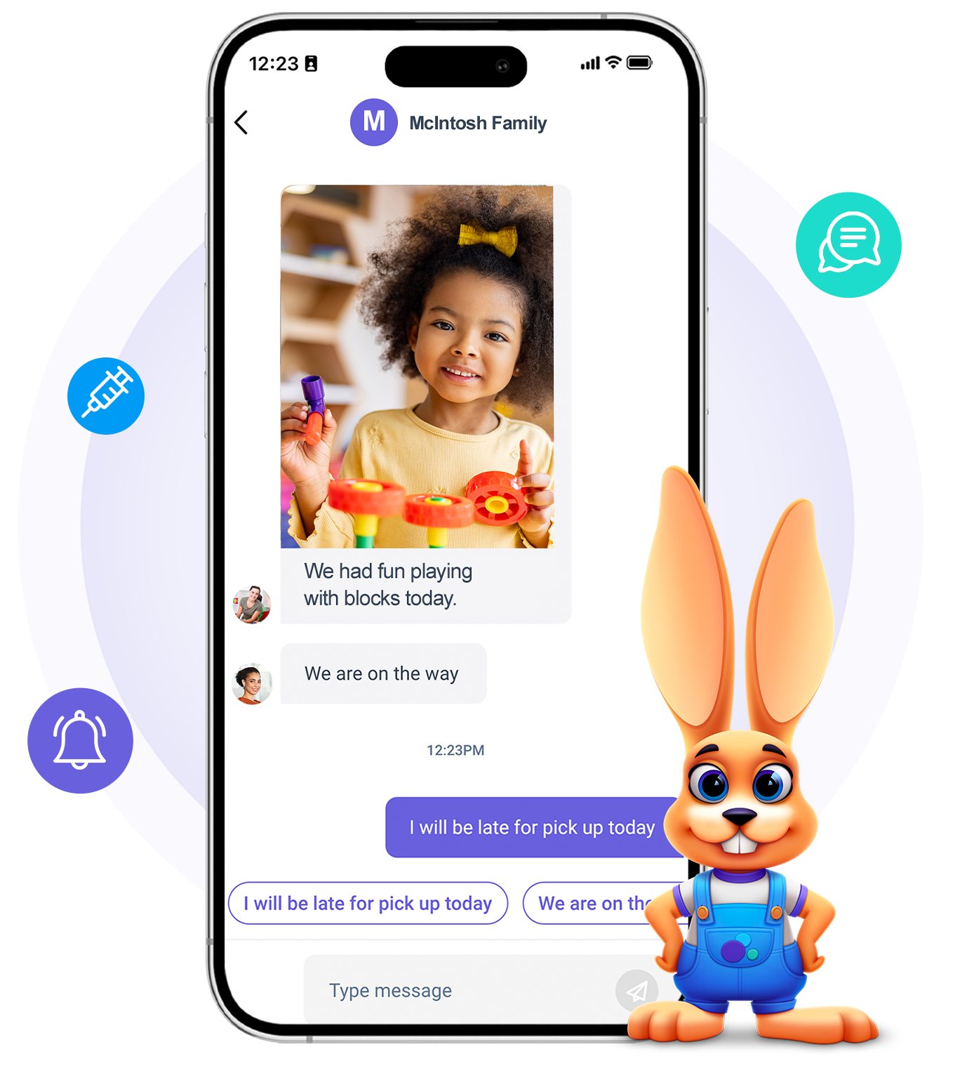 jackrabbit care parent app screenshot