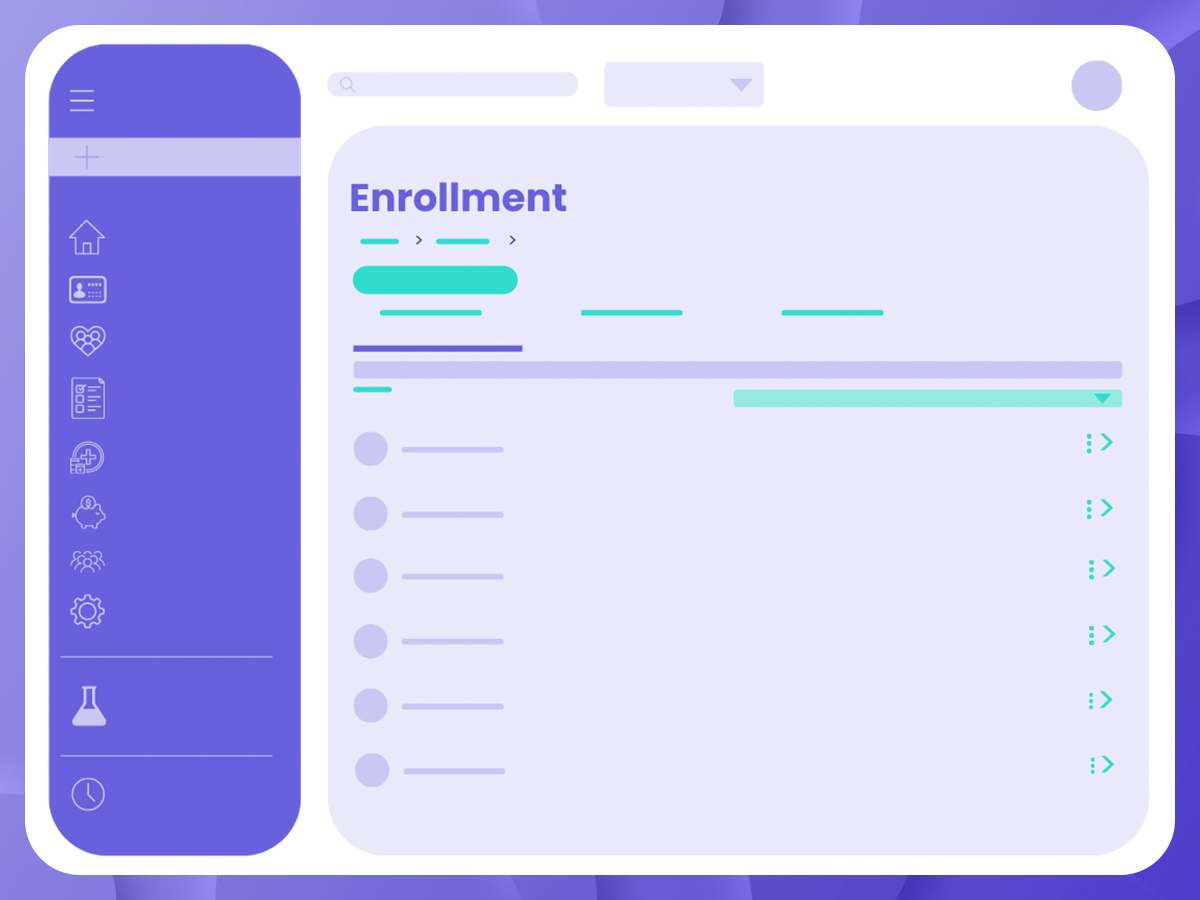 enrollment low fidelity graphic