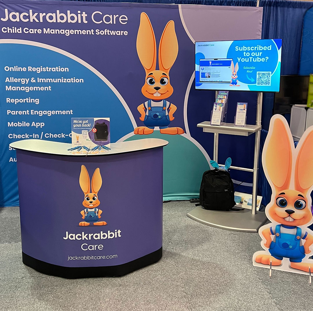 jackrabbit care trade show booth