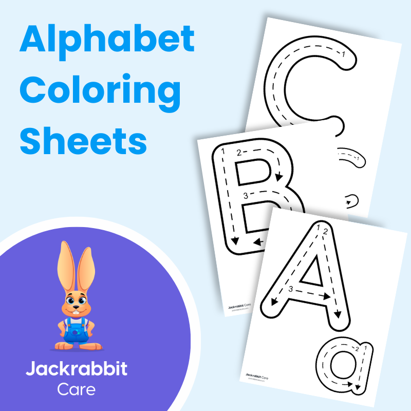 Alphabet coloring sheets for child care centers