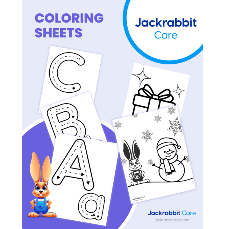 Alphabet and Holiday coloring sheets for child care centers