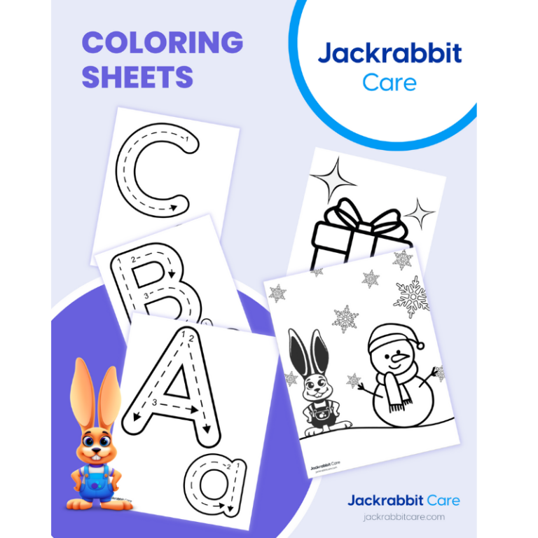 Alphabet and Holiday coloring sheets for child care centers