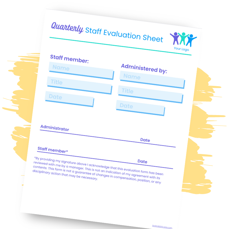 Staff Evaluation Sheet Template preview
