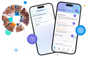 staff app hero mobile screenshots with icons