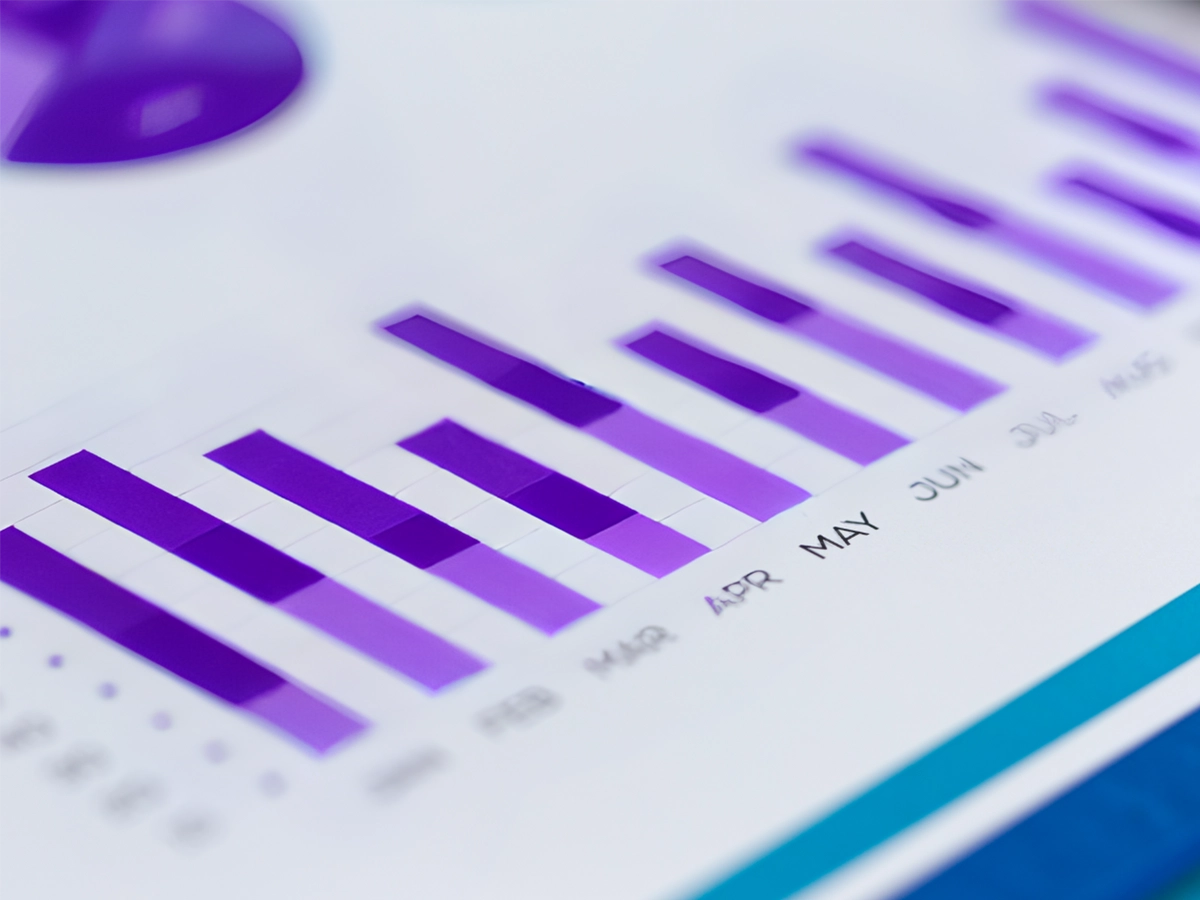 monthly reporting data in bar chart